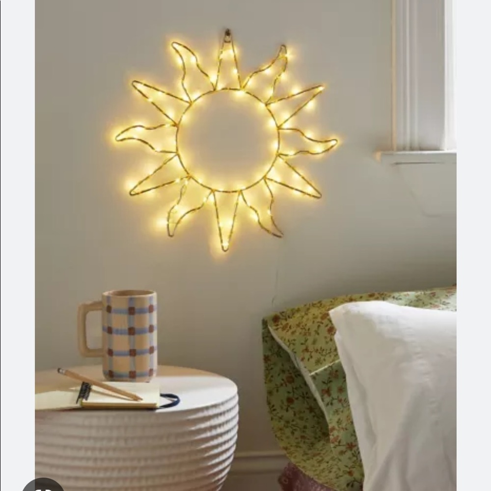 Urban outfitters sun light up wall decor
